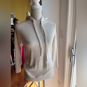 2/$20 Cream waffle hoodie size xs
